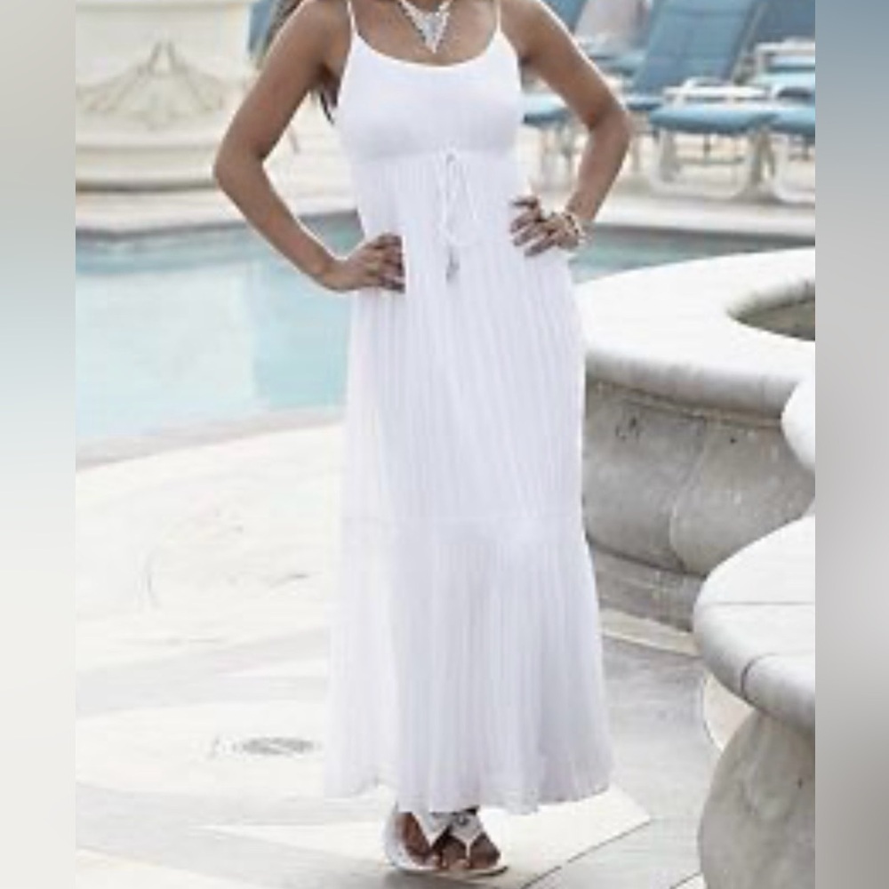 Midnight Velvet White Maxi Dress
